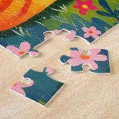 Geïllustreerde katten in bloei legpuzzel (Zijkant)