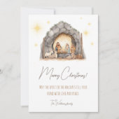 Geïllustreerde Kerstmisscène van de Kaart (Voorkant)