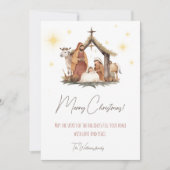 Geïllustreerde kerststal Kaart (Voorkant)