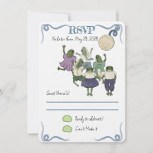 Geïllustreerde Kikkers RSVP Kaart