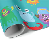 Geïllustreerde Kinder Monster Cadeaupapier (Rol Hoek)