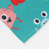 Geïllustreerde Kinder Monster Fleece Deken (Hoek)