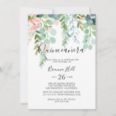 Geïllustreerde kleurrijke tropische bloemen Quince Kaart (Voorkant)