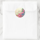 Geïllustreerde kolibrie Fantasy Floral Ronde Sticker (Tas)