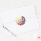Geïllustreerde kolibrie Fantasy Floral Ronde Sticker (Envelop)