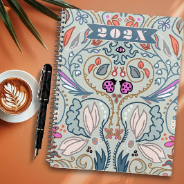Geïllustreerde Lieveheersbeestjes en Bladeren Planner