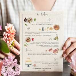Geïllustreerde Maatwerk | Trouwmenu Menu