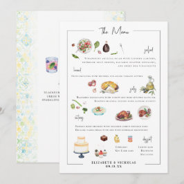 Geïllustreerde Maatwerk | Trouwmenu Menu