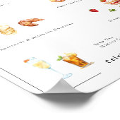 Geïllustreerde Maatwerk | Trouwmenu Poster (Hoek)