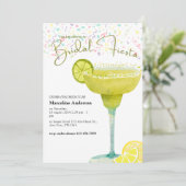 Geïllustreerde Margarita Limoen Mexicaanse bruids Kaart (Staand voorkant)