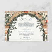 Geïllustreerde mediterrane bruiloft informatiekaartje (Voorkant)