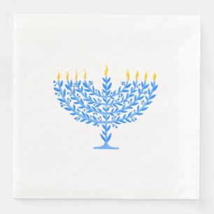 Geïllustreerde Menorah Chanoeka Servet