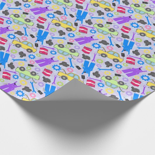 geillustreerde monteur cadeaupapier (Hoek)