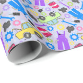 geillustreerde monteur cadeaupapier (Rol Hoek)