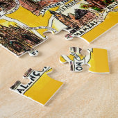 Geïllustreerde Normandië Frankrijk Jigsaw Puzzel (Zijkant)