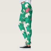 Geïllustreerde olifanten leggings (Links)
