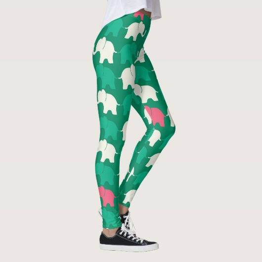 Geïllustreerde olifanten leggings (Rechts)