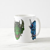 Geïllustreerde Oni-demons Koffiemok (Voorkant rechts)