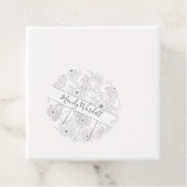 Geïllustreerde paardebloem bloemen bedankjes labels (In situ)