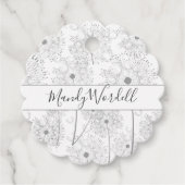 Geïllustreerde paardebloem bloemen bedankjes labels (Voorkant)