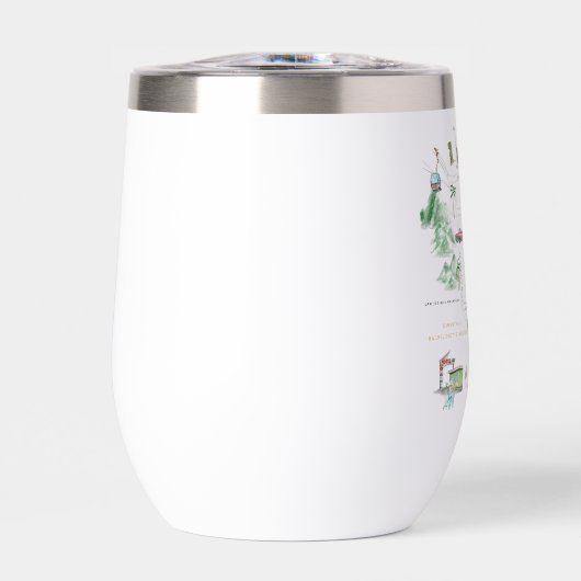 Geïllustreerde Palm Springs kaart | vrijgezellen (Voorkant)