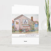 Geïllustreerde Parijs Kerstmis van Eiffel Toren Feestdagen Kaart (Achterkant)