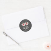 Geïllustreerde Perfect Blend Heart Mokken Favor Ronde Sticker (Envelop)
