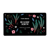 Geïllustreerde Planten Druppelflacon Productlabels Etiket (Voorkant)