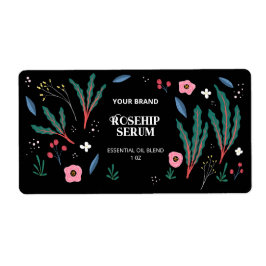 Geïllustreerde Planten Druppelflacon Productlabels Etiket