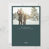 Geïllustreerde Poinsettias Gold Ribbon Foto Feestdagenkaart (Achterkant)