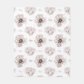 geïllustreerde poppiebloem fleece deken (Voorkant)