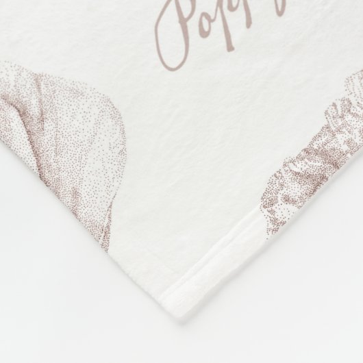 geïllustreerde poppiebloem fleece deken (Hoek)