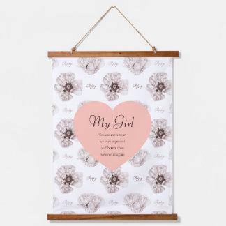 geïllustreerde poppiebloem hangend wandkleed