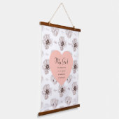 geïllustreerde poppiebloem hangend wandkleed (Gebogen)