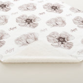 geïllustreerde poppiebloem sherpa deken (3/4)