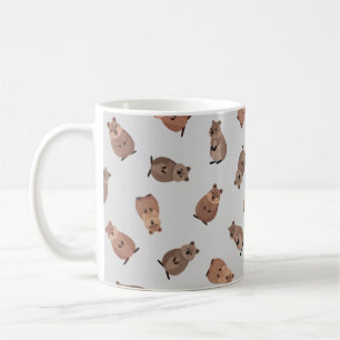 Geïllustreerde Quokkas op Lichtgrijs Koffiemok