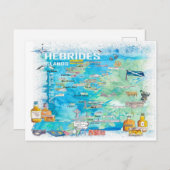 Geïllustreerde reisgids Hebriden Briefkaart (Voorkant / Achterkant)