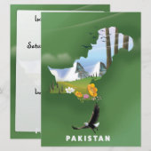 Geïllustreerde reisgids van Pakistan. Kaart (Voorkant / Achterkant)