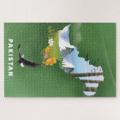 Geïllustreerde reisgids van Pakistan. Legpuzzel (Horizontaal)