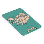 Geïllustreerde reiskaart IJsland Magneet (Rechterzijde)