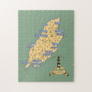 Geïllustreerde reiskaart Isle of Man Legpuzzel