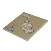 Geïllustreerde reiskaart Malta Tegeltje (Zijkant)