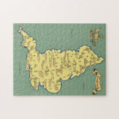 Geïllustreerde reiskaart van Engeland Legpuzzel (Horizontaal)