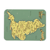 Geïllustreerde reiskaart van Engeland Magneet (Horizontaal)