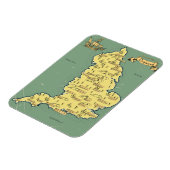 Geïllustreerde reiskaart van Engeland Magneet (Linkerzijde)