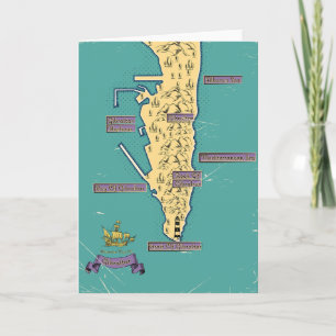 Geïllustreerde reiskaart van Gibraltar