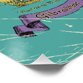 Geïllustreerde reiskaart van Gibraltar Perfect Poster (Hoek)