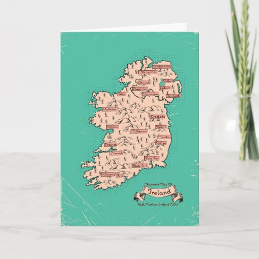 Geïllustreerde reiskaart van Ierland (Voorkant)