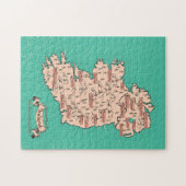 Geïllustreerde reiskaart van Ierland Legpuzzel (Horizontaal)