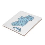 Geïllustreerde reiskaart van Ierland Tegeltje (Zijkant)